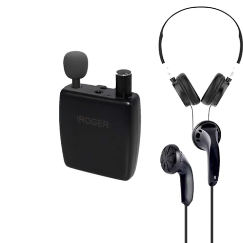 Rechargeable Hearing Amplifier for Seniors & Adults | Personal Sound Amplification Aid Device (PSAP) with Headphone, Mini Earphones& Directional Microphone