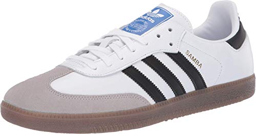 adidas Originals Men's Samba OG Sneaker White/Black/Granite 7