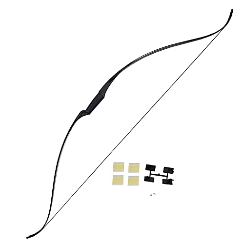 Southland Archery Supply SAS Snake Recurve Bow 60-inch with 2 x Arrow Rest and 2 x Arrow Nocks - Made in France (18 - Black)