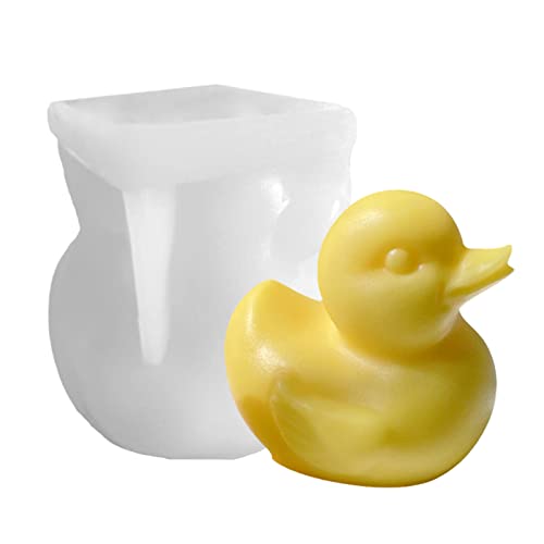 TOPYS 3D Little Yellow Duck Candle Silicone Mold DIY Duck Crystal Epoxy Resin Mould Animal Candle Making Tools Soap Ice Cream Mold