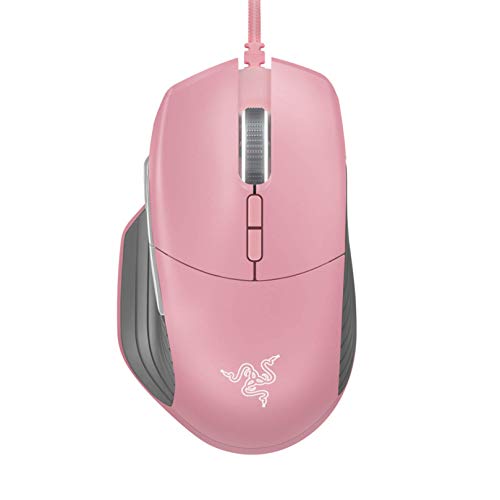 Razer Basilisk Gaming Mouse: 16,000 DPI Optical Sensor - Chroma RGB Lighting - 8 Programmable Buttons - Mechanical Switches - Customizable Scroll Resistance - Quartz Pink