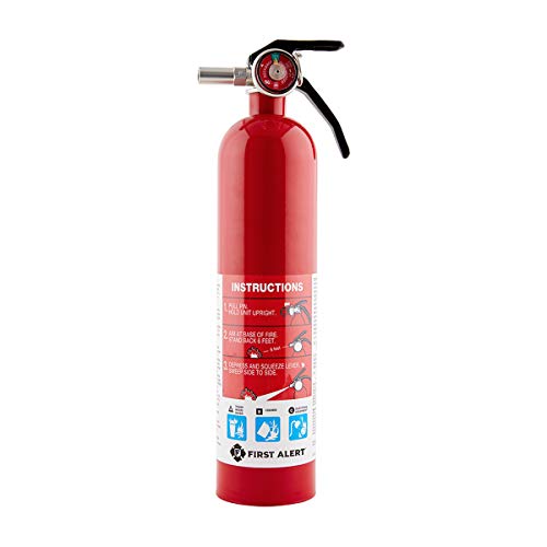 First Alert HOME1 Rechargeable Standard Home Fire Extinguisher UL Rated 1-A:10-B:C, Red