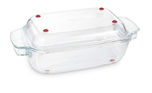 Tescoma GrandChef 34 x 19 cm Rectangular Glass Roaster with Lid