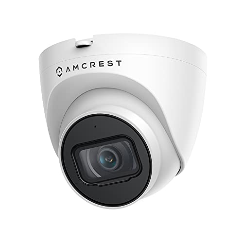 Amcrest 5MP Turret POE Camera, UltraHD Outdoor IP Camera POE with Mic/Audio, 5-Megapixel Security Surveillance Cameras, 98ft NightVision, 103° FOV, MicroSD (256GB), (IP5M-T1179EW-28MM)