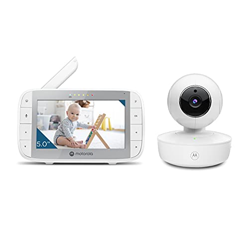 Motorola Baby Monitor VM36XL - Indoor Video with Camera, 480x272p, 1000ft Range, 2.4 GHz Wireless 5' Screen, 2-Way Audio, Remote Pan, Tilt, Zoom, Room Temperature Sensor, Lullabies, Night Vision