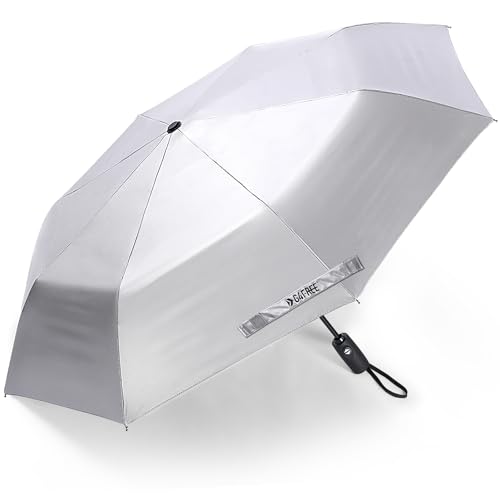 G4Free UPF 50+ UV Protection Large Travel Umbrella 42/46 Inch Auto Open Close Windproof Sun Blocking Umbrella