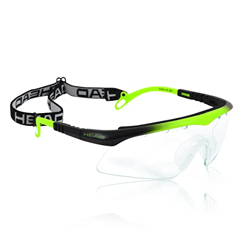 HEAD Racquetball Goggles - Powerzone Shield Anti Fog and Scratch Resistant Protective Eyewear w/Adjustable Strap