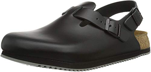 Birkenstock Men's Clogs and Mules, Black, 8.5 us