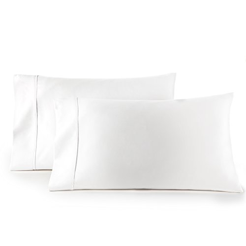 HC Collection King Pillow Cases Set of 2- Microfiber, Extra Soft Pillowcases - Easy Care & Machine Washable - White