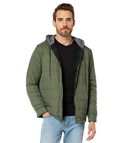O'NEILL Mens Glacier Hood Reversible Jacket Jacket, Dark Olive, Xl