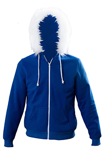 Emisorn Sans Blue Jacket Pullover Hoodie Zipper Sweatshirts Halloween Cosplay Adult Plush Costume Outwear Tops Unisex (6 Years, Kids)