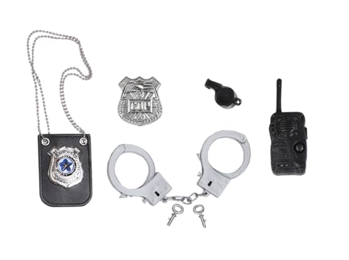 Matissa & Dad Children's Police Officer Role Play accessory Set Kids Boys Girls (Badge & Toys Set)