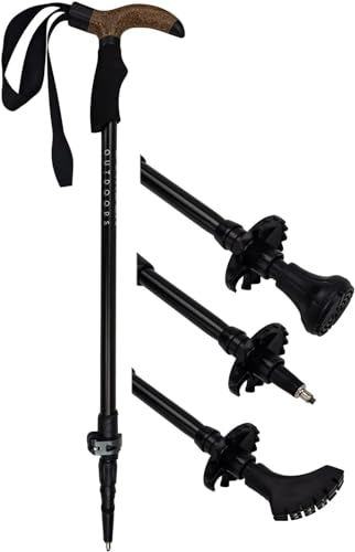 Outdoors Wasatch Shock Absorbing Walking Staff Trekking Pole - Hiking Walking Stick with Adjustable Locks Expandable - Shock-Resistant Walking Pole (1)