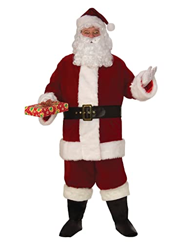 Rubie's Men's Deluxe Imperial Plush Santa Suit, Red/White, Extra-Large