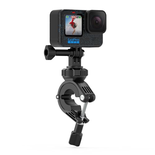 Sametop Handlebar Bike Pole Mount Motorcycle Clamp Mount Compatible with GoPro Hero 12 11 10 9 8 7 6 5 Session DJI Action Cameras - 360 Degree Rotation