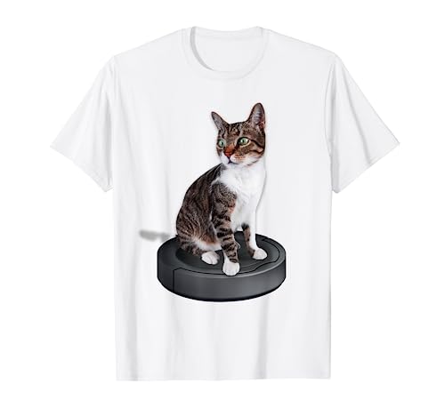 Robot Cat Vacuum Cleaner Feline Animal Cute Cat T-Shirt