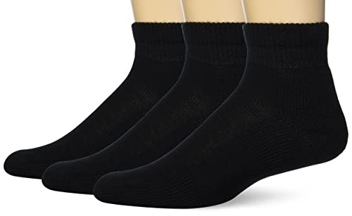 thorlos unisex adult JMX Maximum Cushion Ankle Running Sock, Black (3 Pair), Large US