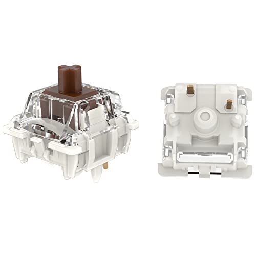 GATERON G Pro 3.0 Brown Tactile Switches RGB Pre-lubed 5 pins for Gaming Mechanical Keyboard (Brown, 35PCS)