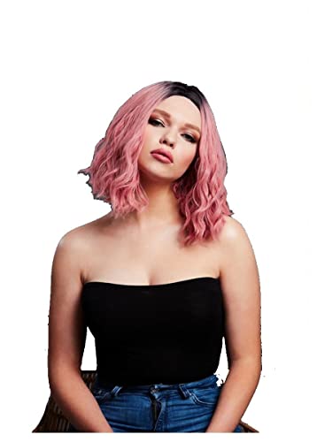 Smiffys Fever Cara Wig, Ash Pink