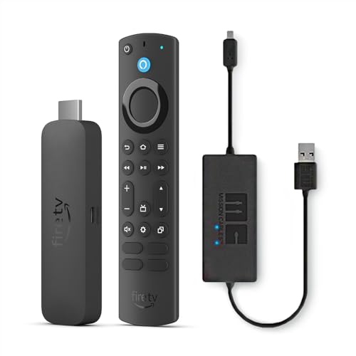 Amazon Fire TV Stick 4K Max with USB Power Cable (eliminates the need for AC adapter)