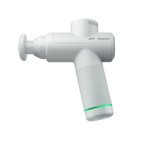 Hypervolt Go 2 Artic Grey - Featuring Quiet Glide Technology - Handheld Percussion Massage Gun | 3 Speeds, 2 Interchangeable Heads | Helps Relieve Sore Muscles and Stiffness - FSA and HSA Eligible