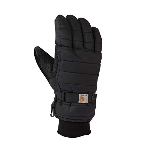 Carhartt Women's Quilts Insulated Breathable Glove with Waterproof Wicking Insert, Black, Medium