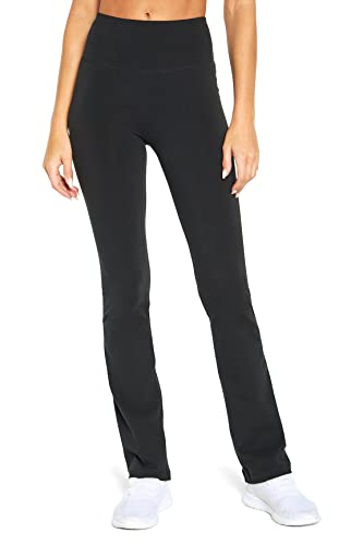 BALLY TOTAL FITNESS Women's High Rise Tummy Control Pant, Black, Large