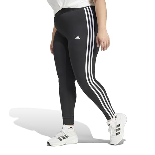 adidas Women's Essentials 3-stripes Leggings, Black/White, X-Large