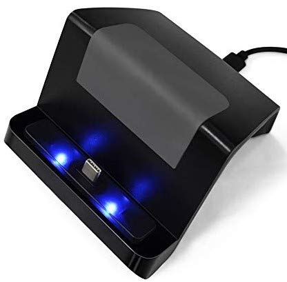 TNE Switch Lite Charger Stand, USB Type C Port, Charge While Playing, Black (2019 Portable Gaming System Adapter)