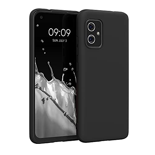 kwmobile Case Compatible with Asus Zenfone 8 Case - Soft Slim Protective TPU Silicone Cover - Black Matte