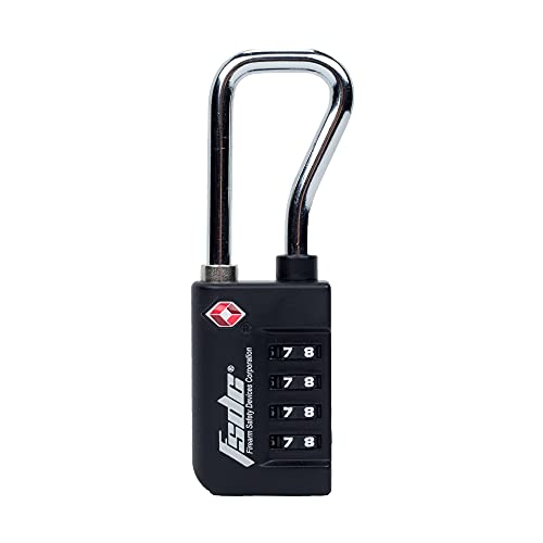 FSDC (Firearm Safety Devices) – FSDC-TSA687RCB 4 Dial Combination Lock for Luggage, Cases, and Coolers – Hardened Steel Shackle, TSA Accepted for Travel – Single-Pack