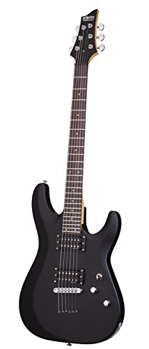 Schecter 430 C-6 Deluxe Solid-Body Electric Guitar, Satin Black