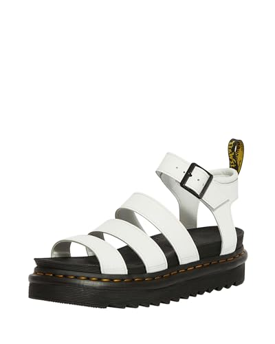 Dr. Martens womens Blaire Sandal, White Hydro Leather, 8 US