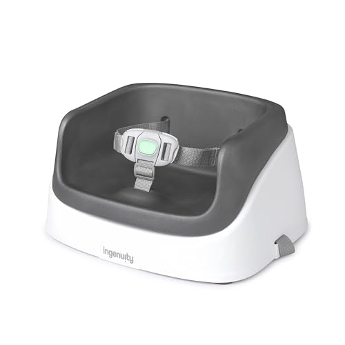 Ingenuity SmartClean Toddler Booster Seat for Dining Table with 3-Point Harness Straps, 12'D x 15'W x 8.25'H, 1 Count (Pack of 1)