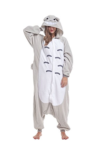 Sqlszt Animal Onesie Adult One Piece Pajamas Unisex Cosplay Costume for Women Men M Grey