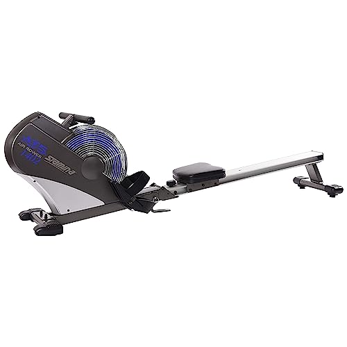 Stamina ATS Air Rower, Grey - Smart Workout App, No Subscription Required - Foldable Rowing Machine for Home Use