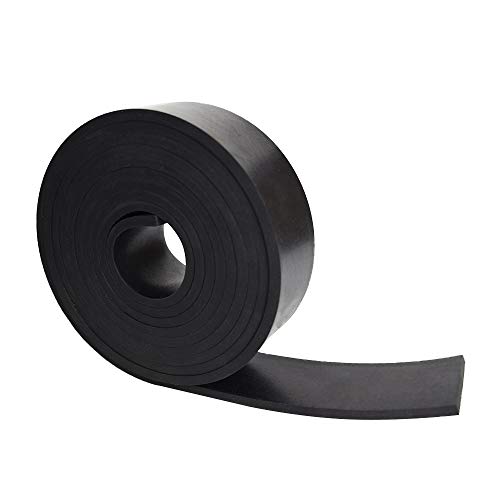 DOBTIM Neoprene Rubber Strips 1/4 (.250)' Thick X 2' Wide X 10' Long, Solid Rubber Rolls Use for Gaskets DIY Material, Supports, Leveling, Sealing, Bumpers, Protection, Abrasion, Flooring, Black