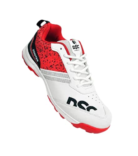 DSC Zooter Cricket Shoes White/Red (UK 7)