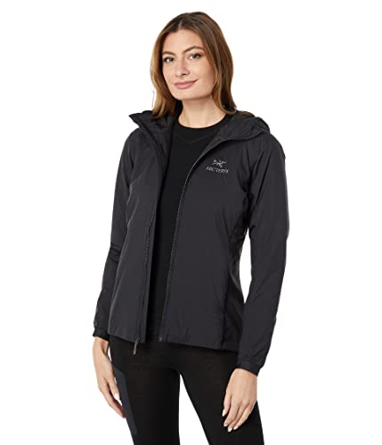 Arc'teryx Atom Hoody for Women, Redesign | Lightweight, Insulated, Packable Jacket - Light Jackets for Women's Hiking, Trekking, Ice Climbing Gear, Alpine Climbing, Fall Winter | Black, Medium