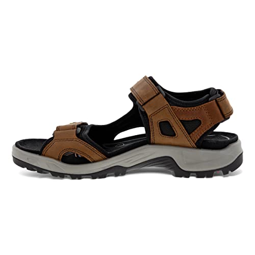 ECCO Men's Yucatan Sport Sandal, Espresso/Cocoa Brown/Black Nubuck, 10-10.5
