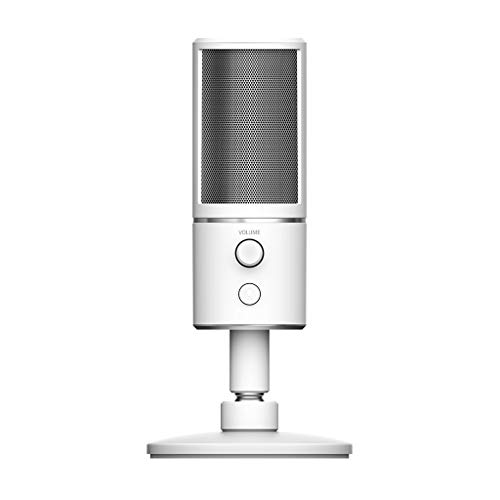 Razer Seiren X Mercury Professional-Grade High-Definition Studio Sound USB Digital Condenser Microphone, Optimized for Streaming Twitch/Youtube, Built-In Shock Mount, White
