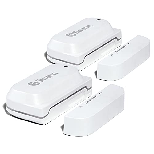 Swann Wireless Window/Door Alert Sensor (2 Pack). Easy Installation (Permanent or Temporary), Wi-Fi Connected, Battery Powered, No Hub Required, Alerts to Your Smartphone and Control Sensor Using App