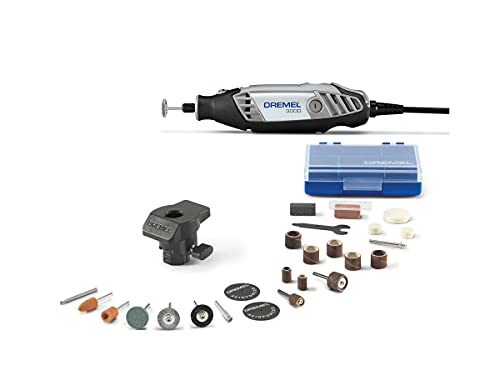 Dremel 3000-1/24 Variable Speed Rotary Tool Kit - 1 Attachment & 24 Accessories - Ideal for Cutting, Sanding, Grinding, Polishing, Drilling, Engraving, Crafts, and DIY