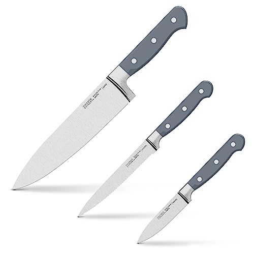 Chicago Cutlery Halsted (3-PC) Cutlery, Ergonomic Handles and Sharp Stainless Steel Professional Chef Cutlery Set