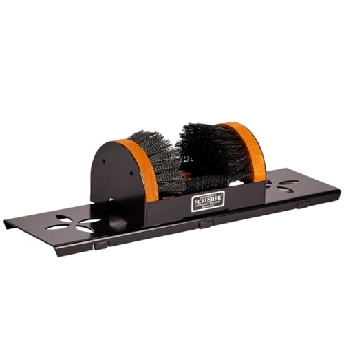Scrusher Shoe Scraper with Portable Base - Boot Scrubber with Cleaning Brushes for All Shoe Sizes
