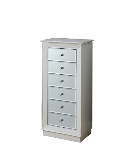 Acme Talor 6-Drawer Wooden Jewelry Armoire in White