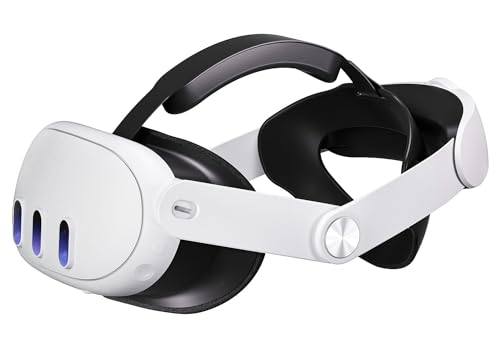 Saqico Head Strap for Meta Quest 3,Comfort Adjustable Elite Strap Replacement for Oculus Quest 3 Reduce Pressure,Soft Cushion VR Headset Accessories for Longer Immersion