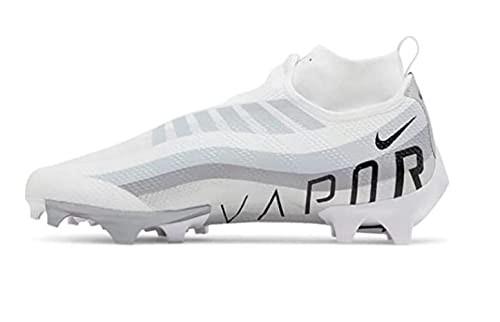Nike Mens Vapor Edge Pro 360 Football Cleat, White/Black-Metallic Silver Sz11.5, 11.5