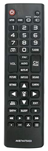 VINABTY AKB74475433 Replaced Remote fit for LG TV 43LH5000 49LF5400 32LF550B 42LF5500 49LF5100 49LF5500 55LF5500 32LF5600 42LF5600 43LF5400 49UF6700 32LX770M