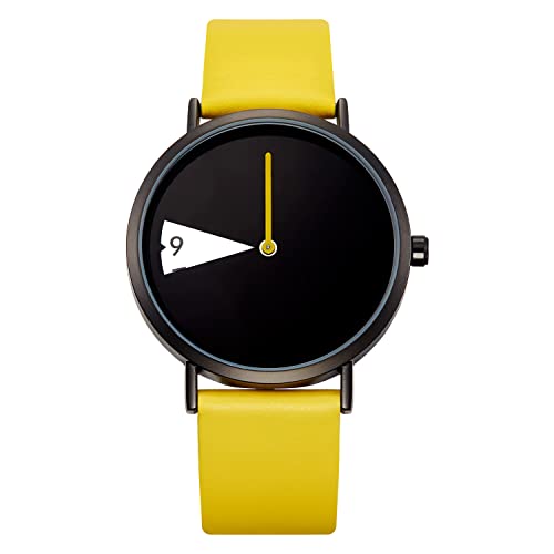 SHENGKE Creative Watch Ultra-Thin Strap Casual Fashion Quartz Minimalist Watch Yellow